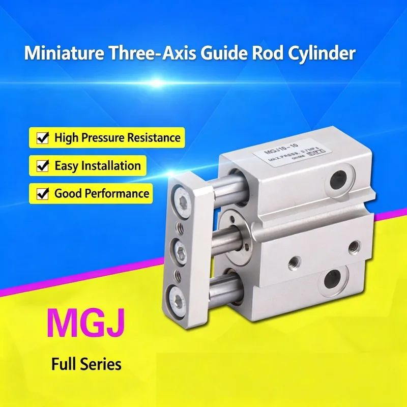Micro guide rod cylinder MGJ/TCM6/10-5-10-15-20-25-30-40 small three-rod cylinder