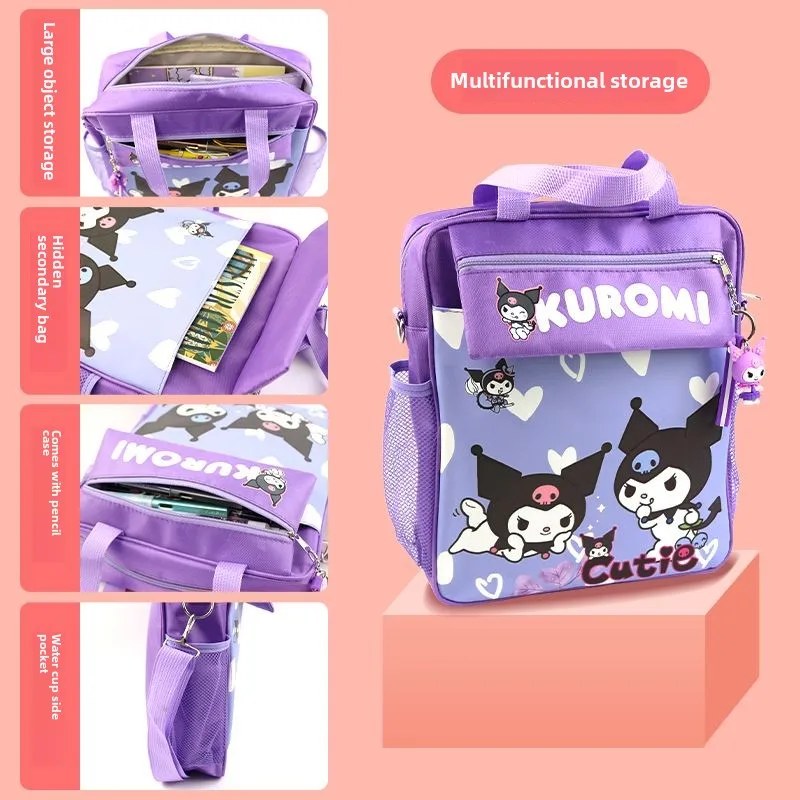 Sanrio handbag  cartoon anime good-looking canvas bag large capacity multi-function shoulder crossbody tutoring bag wholesale