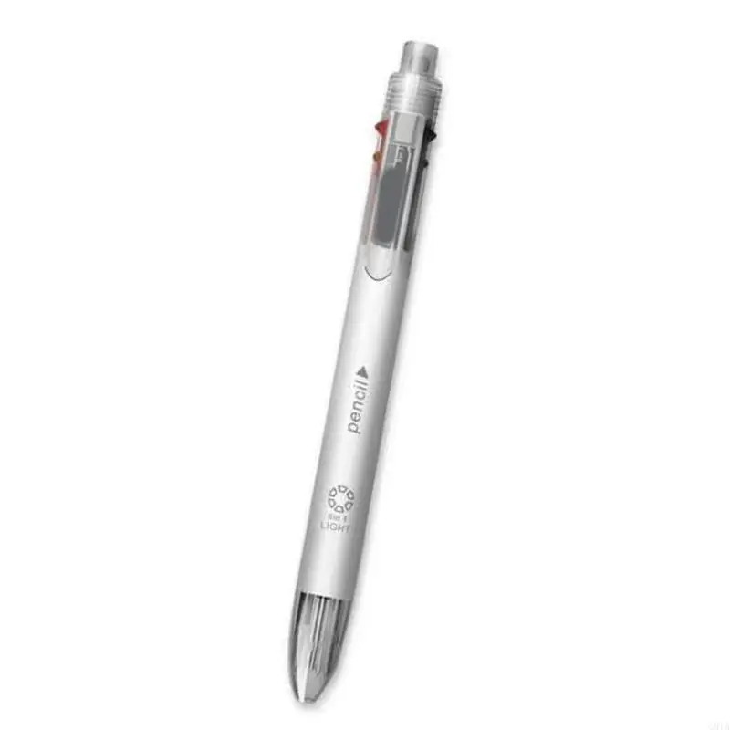 Multifunction Multifunction Multifuncted Penpoint Mechanical Pencil, 5-цветной в 1 выдвижной шар для школьного офиса