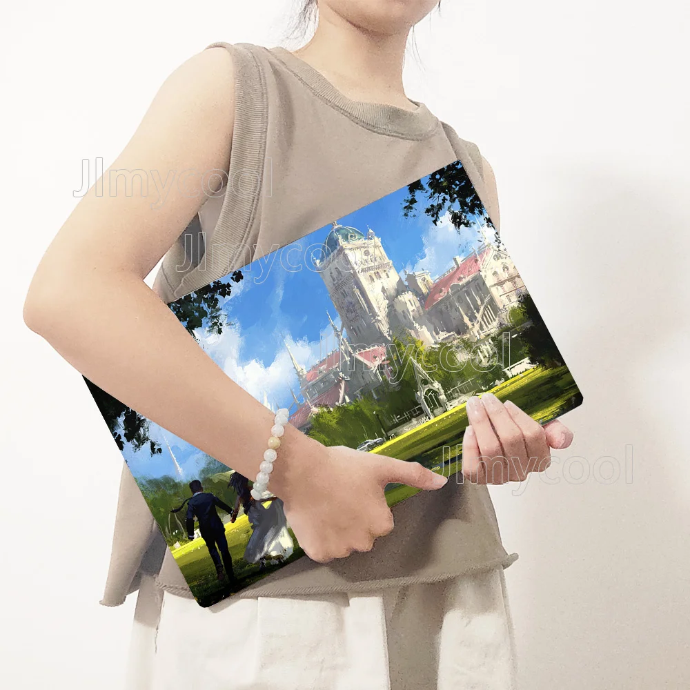 2 Pieces Wedding Venue Castle Vinyl Laptop Sticker Self Adhesive Case for HP Lenovo Apple ASUS Easy To Install Decal Stickers