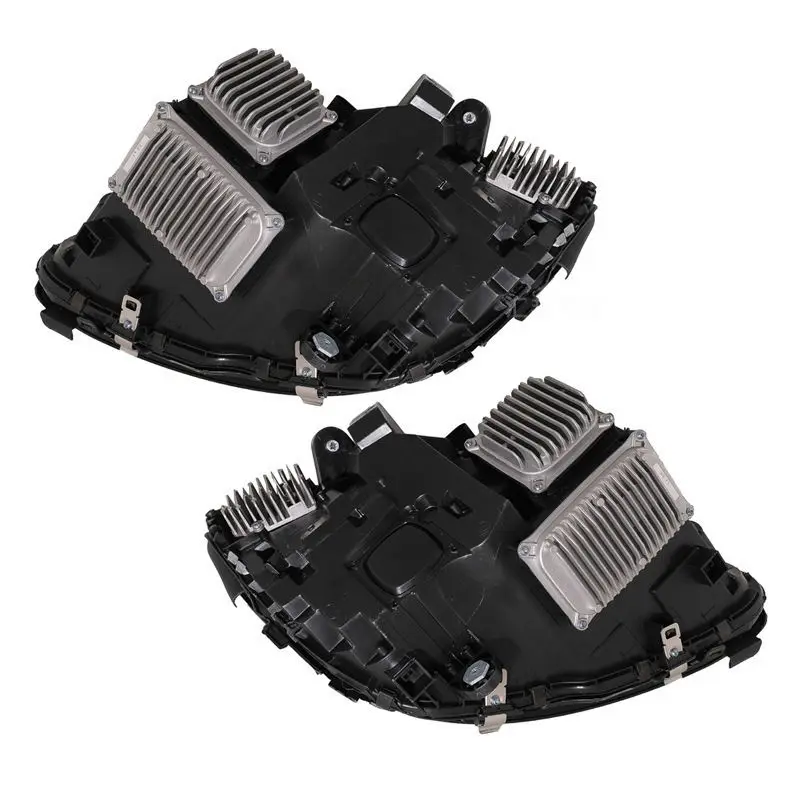 C-Class W205 Geometric LED Headlights Retrofit Old-to-New Conversion Daytime Running Lights 35W 12V 5000K