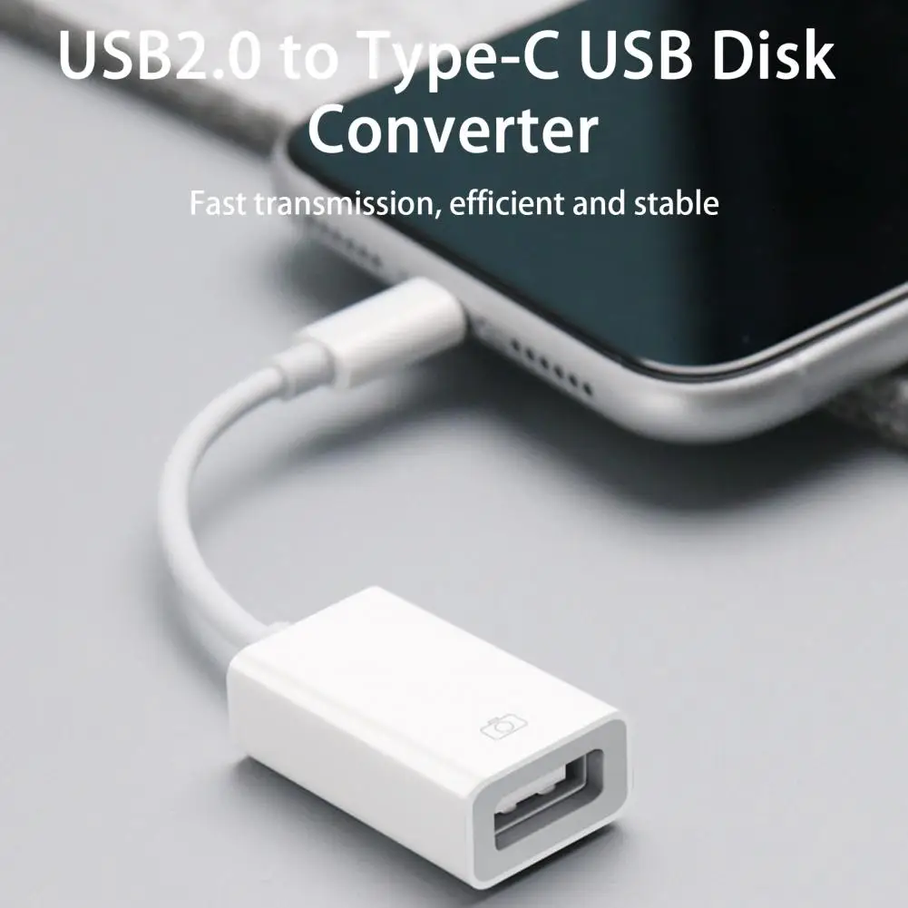 Convenient Phone Converter Widely Compatible Card Reader Fast Transfer USB2.0 to Type-C USB Disk Converter  Connecting