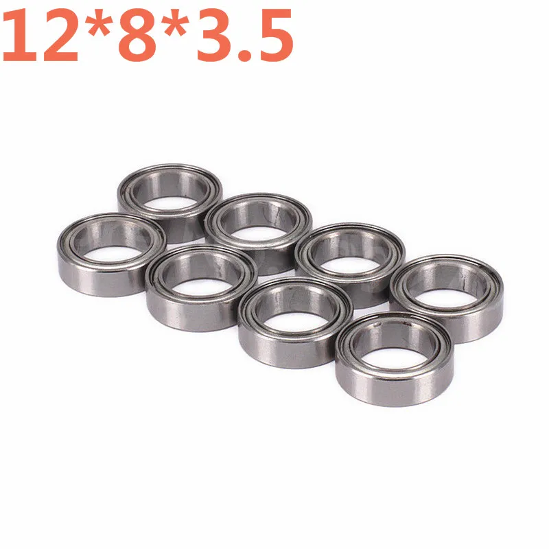 8Pcs/Lot HSP Parts 86683 12*8*3.5mm Ball Bearings Upgrade Steel Parts for 1/18 1/16 RC Cars Wltoys A949 A959 A969 A979