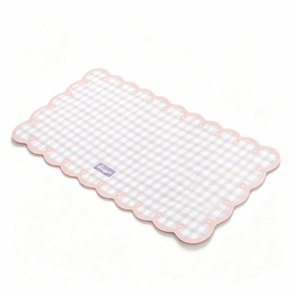 Cartoon Extra Large Mouse Pad Plaid Pattern Non Slip Computer Desk Mat Thickened PVC Keyboard Pad Household Use