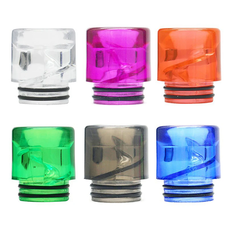 

New 1pcs Resin 810 Resin Hardware Drip Nozzle Anti Scald Straw Joint Acrylic Spiral Dripper Mouthpiece High Quality Drip Tip