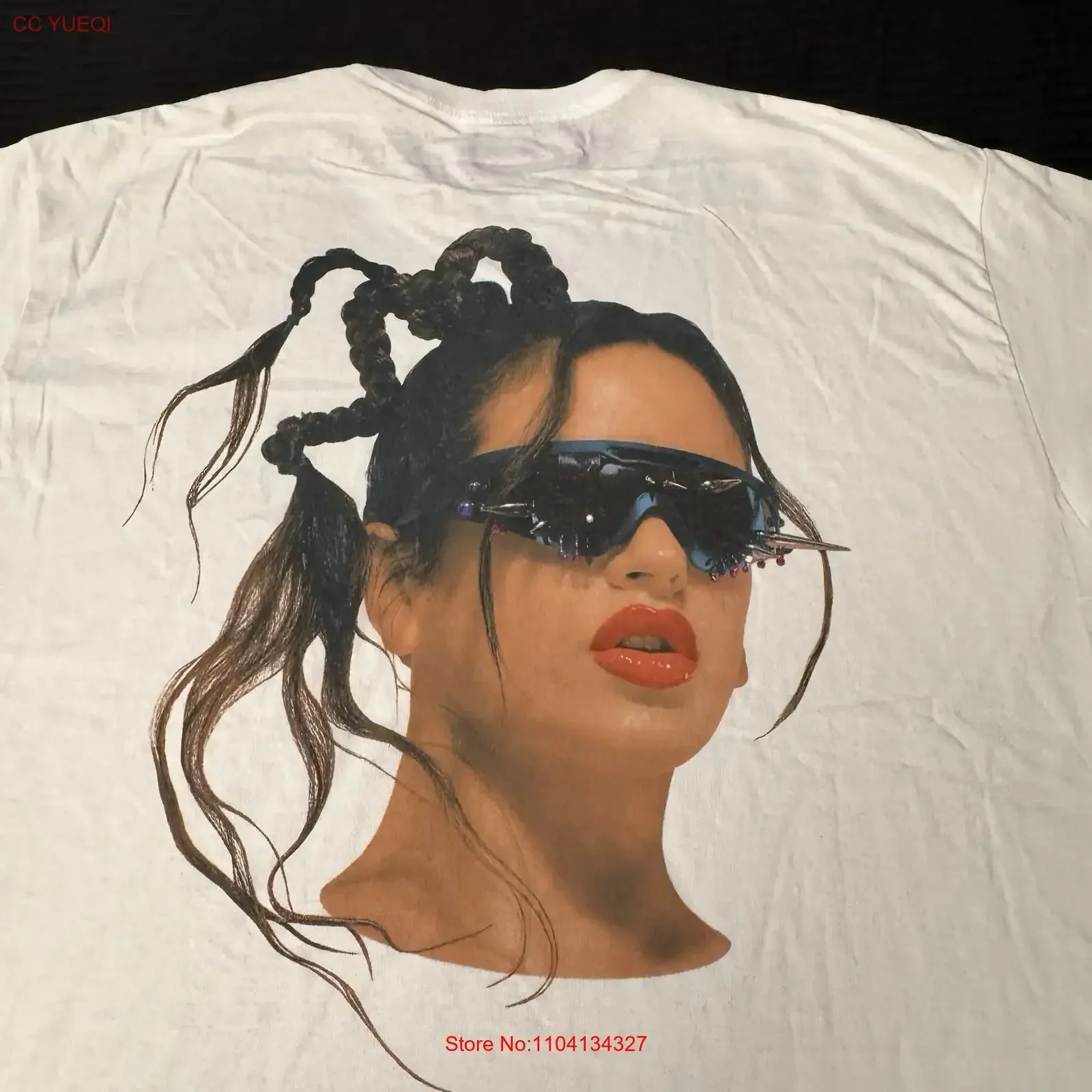 ROSALIA Big Face T Shirt Size XL Spain Flamenco Latina Pop Singer vintage Washed fashion Soft Top For Everyday Wear Breathable