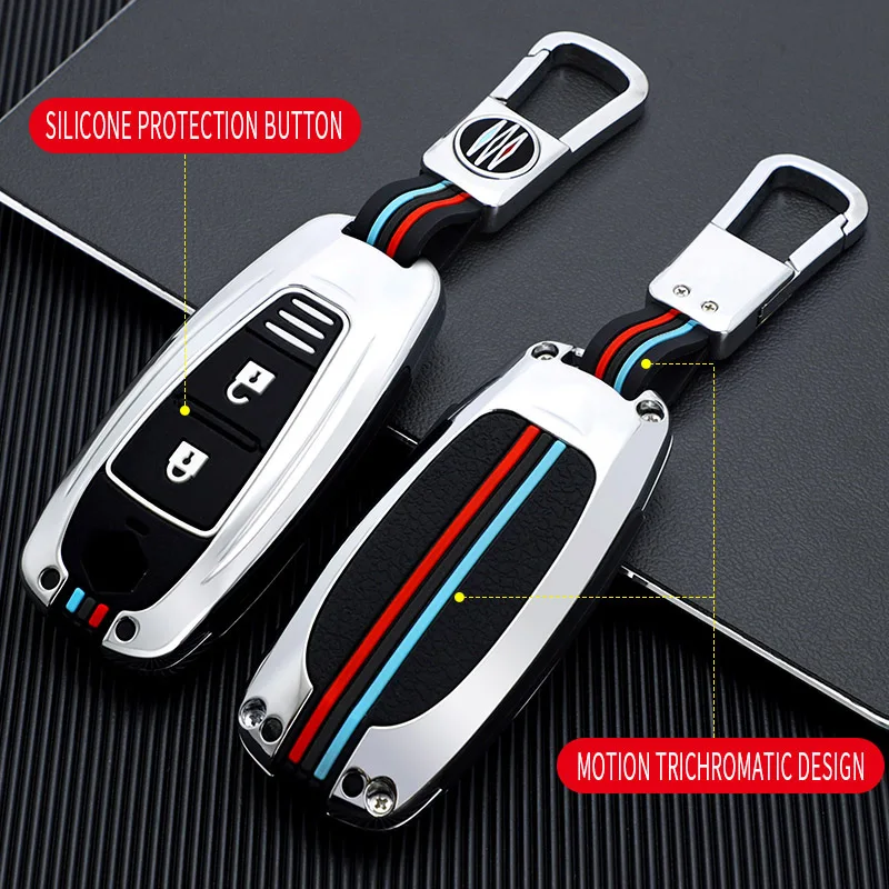 Car Key Case Cover Protective Shell Fob For Suzuki Ertiga Swift 2017 Wagon R Japanese Monopoly Type 3C Car Keychain Accessories