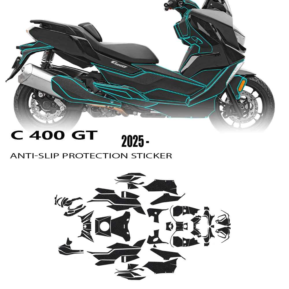 For C400GT C400 GT 2025 Motorcycle Body Thickened Anti Scratch Resistant Skid Rubber Protective Decal Sticker
