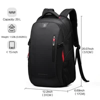 OIWAS Laptop Backpacks 15.6 Inch School Bags Waterproof Nylon 29L Casual Shoulder Bagpack Travel Teenage Men's Backpack Mochila 5