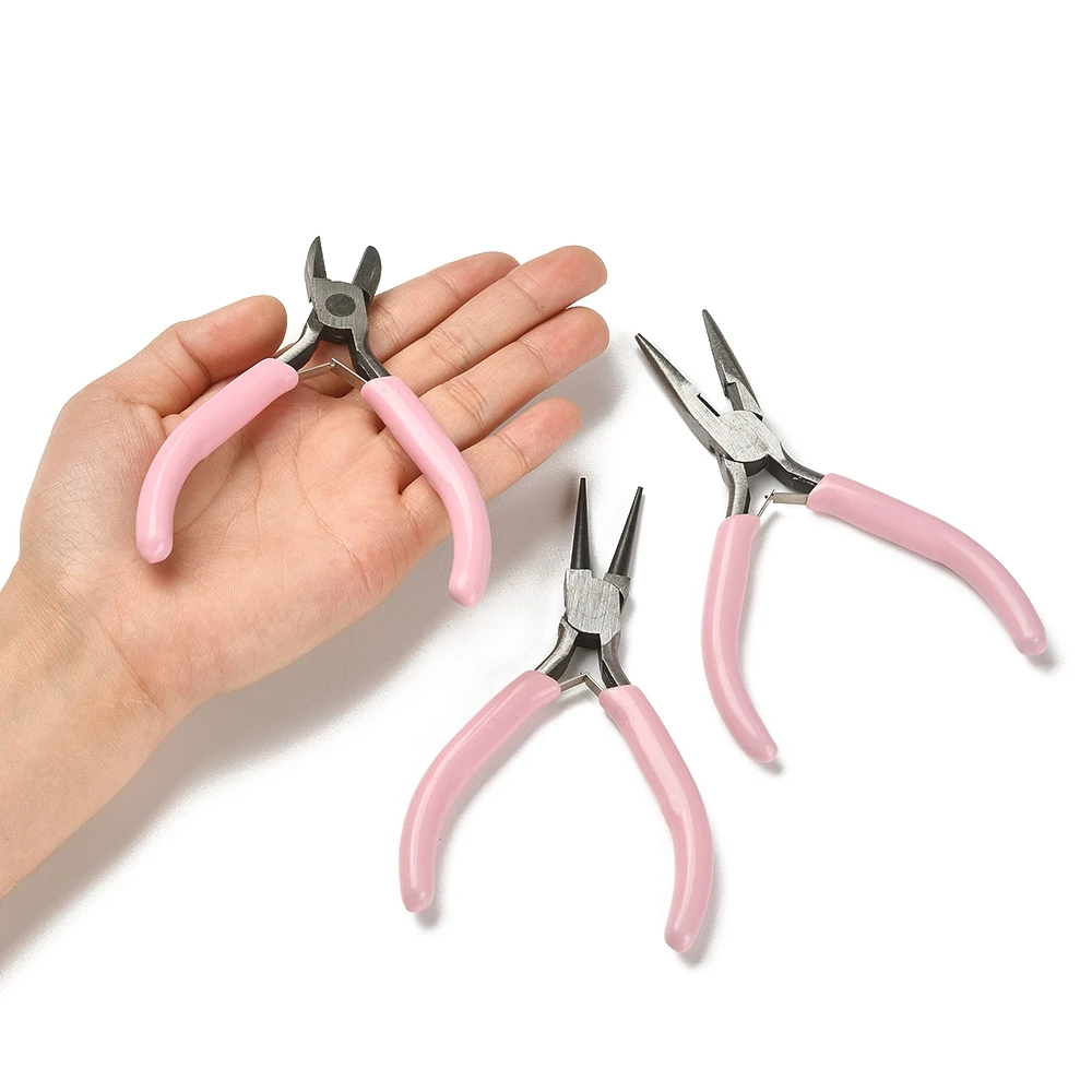 3Pcs/Set Needle Nose Pliers Round Nose Pliers Diagonal Pliers Wire Pliers DIY Jewelry Jewelry Tool Pliers