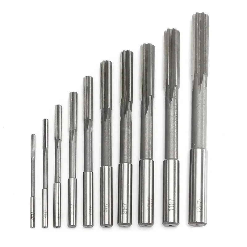 3-12mm HSS Machine Reamer Set H7 Straight Shank Milling Chucking Reamer for Metal Steel Aluminum