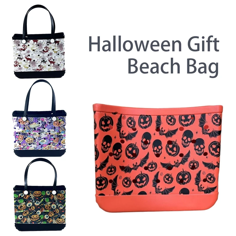 

Beach Bags for Halloween and Christmas Party, Waterproof, Sandproof, Outdoor, EVA Portable Travel Bags, Washable Tote Bag