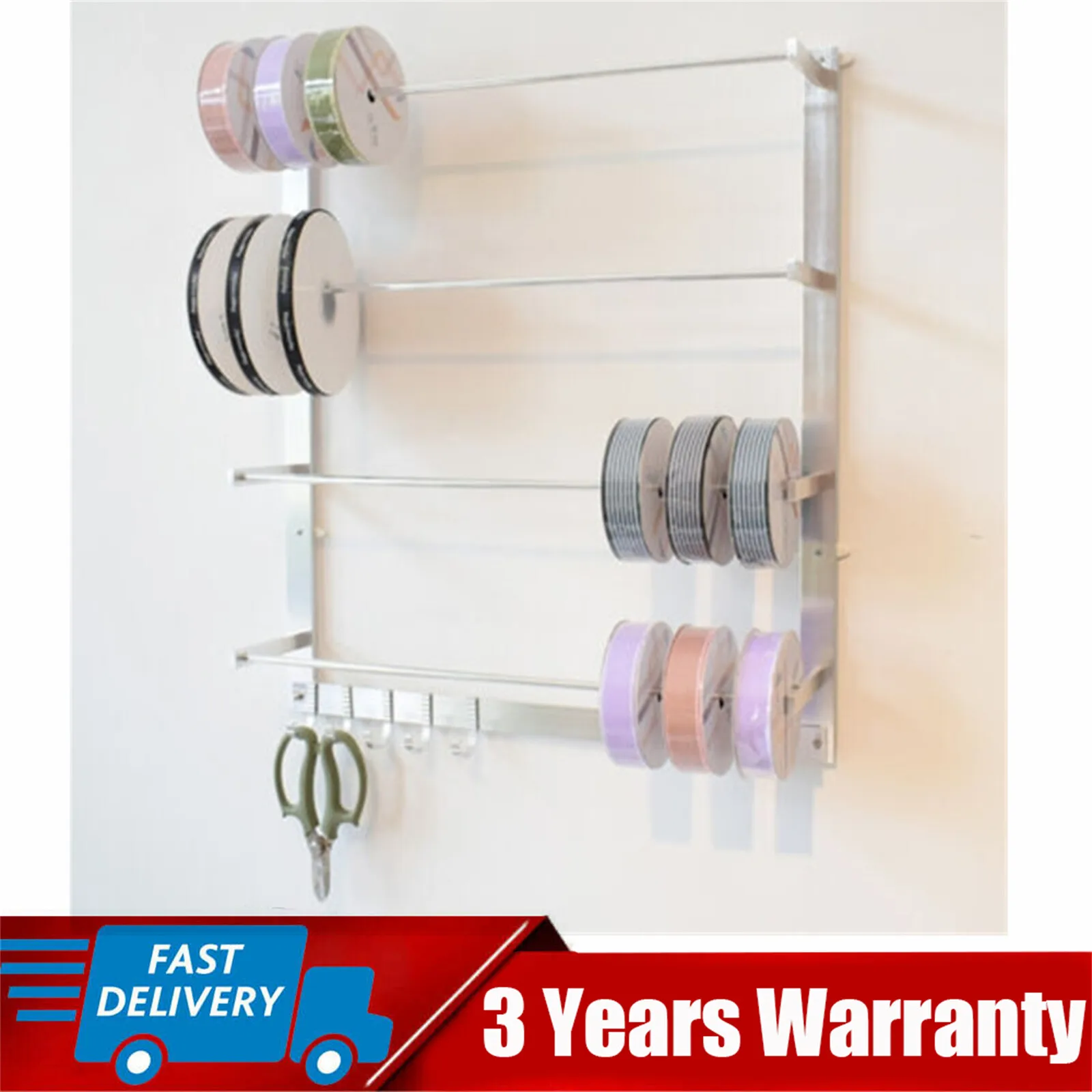 

Проволочная катушка, держатель для ниток, органайзер, ленты, рулон для хранения, швейный инструмент, серебристый