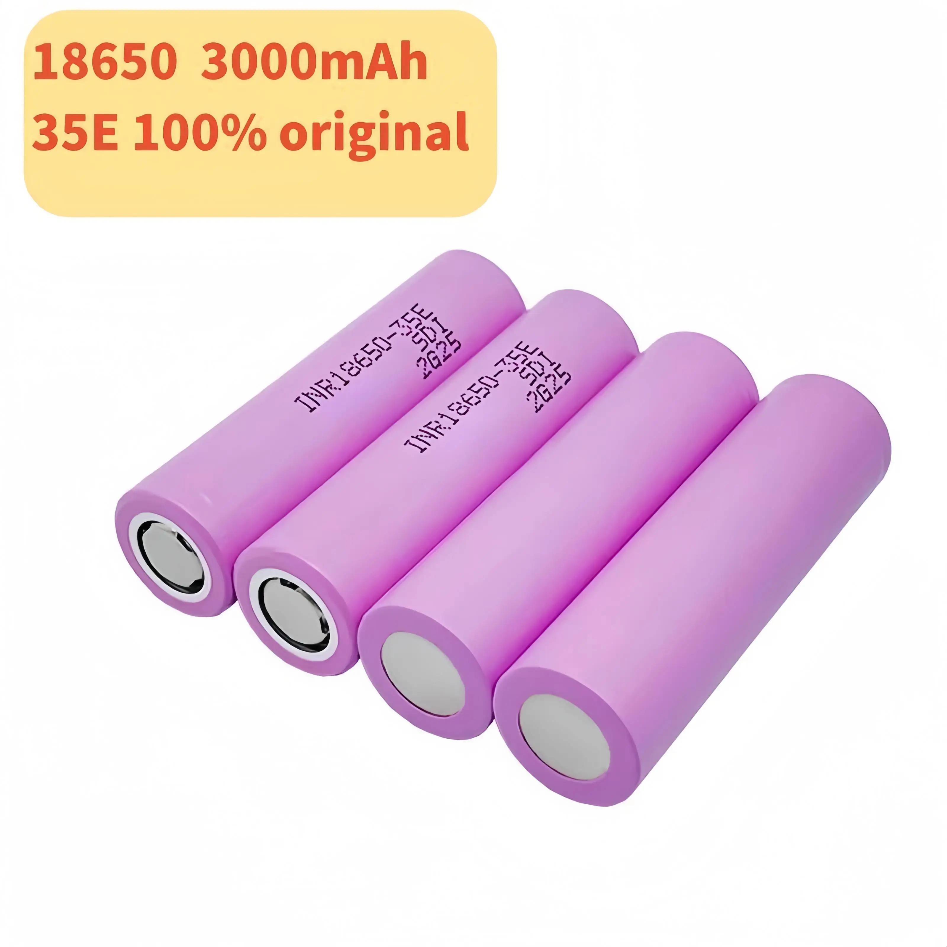 NEW 3.7V actual capacity original power 18650 lithium battery 35E 3000mAh 3.7V 25A  INR18650 electric tools Rechargeable Battery