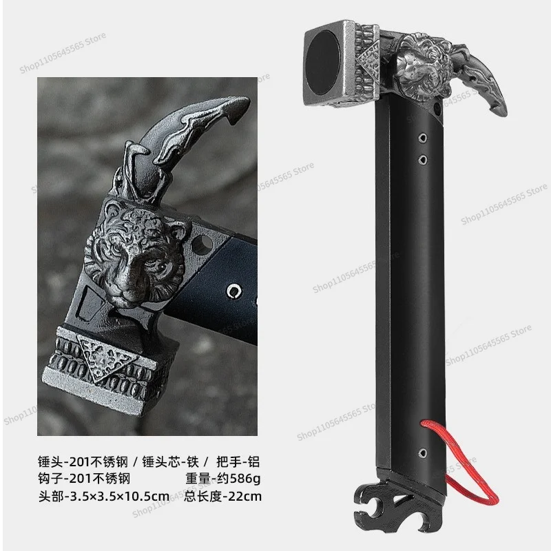 For The New Outdoor Camping Stainless Steel Hammer Iron Multifunctional Portable Car Tent Canopy Ground Nail Hammer