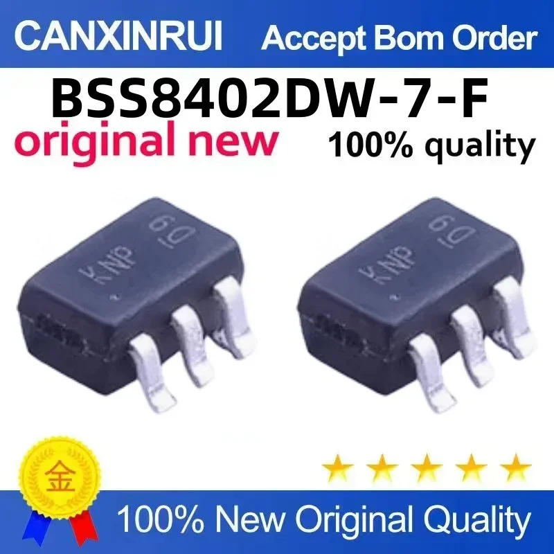 (5-100 piezas) Nuevo y original transistor de efecto de campo BSS8402DW-7-F con serigrafía KNP SOT-363, chip IC