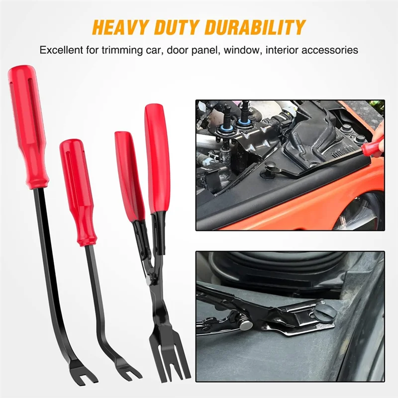 

A42M-238Pcs Trim Removal Tool, Auto Push Pin Bumper Retainer Clip Set,Car Panel Radio Removal Auto Clip Pliers