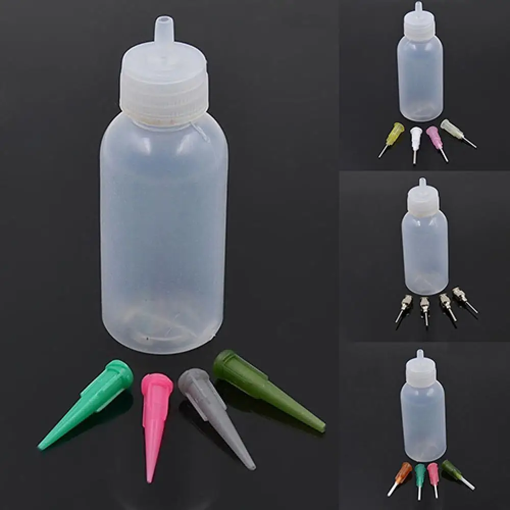 Plastic Henna Tattoo Applicator Squeeze Drawing Bottle Detailing Nozzle Tip Set