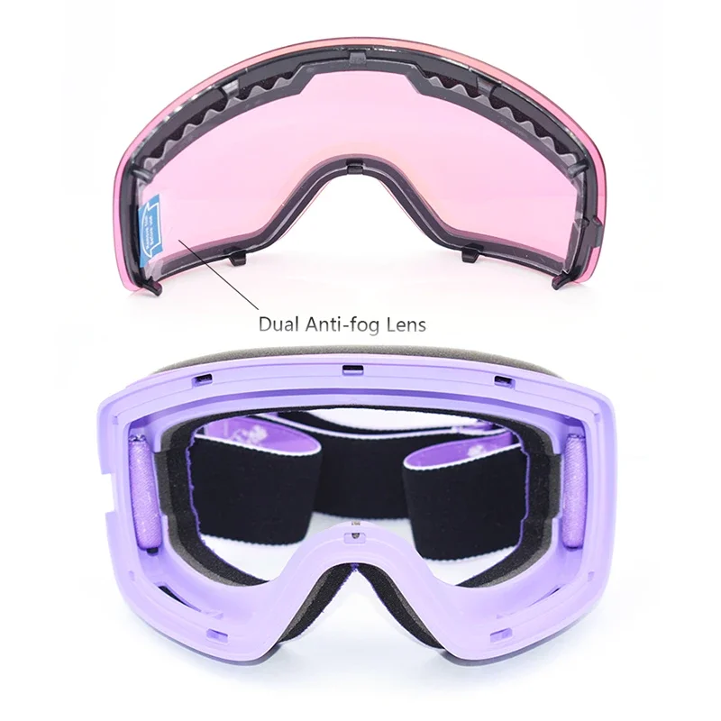 Óptico Ski Goggles com Lente Espelho, Óculos De Esqui, Óculos De Neve, Corrida e Esqui Óculos, Logotipo Personalizado, Nova Chegada