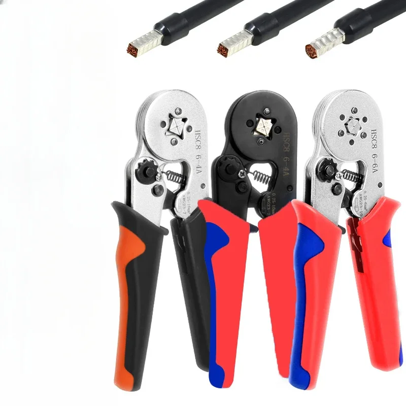 

Crimping tool HSC8 6-4 0.25-10mm for ferrule tubular terminals ² 23-7AWG Ferrule Crimping Clamp Set Wire Head Electrician Tools