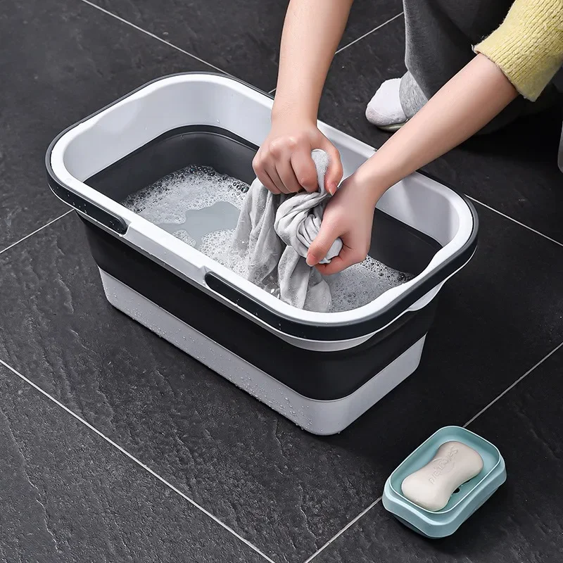 Bestseller Household 16-liter Folding Bucket, Plastic Silicone Outdoor Folding Water Tank, Portable Fishing Water Tank, Mop Buck