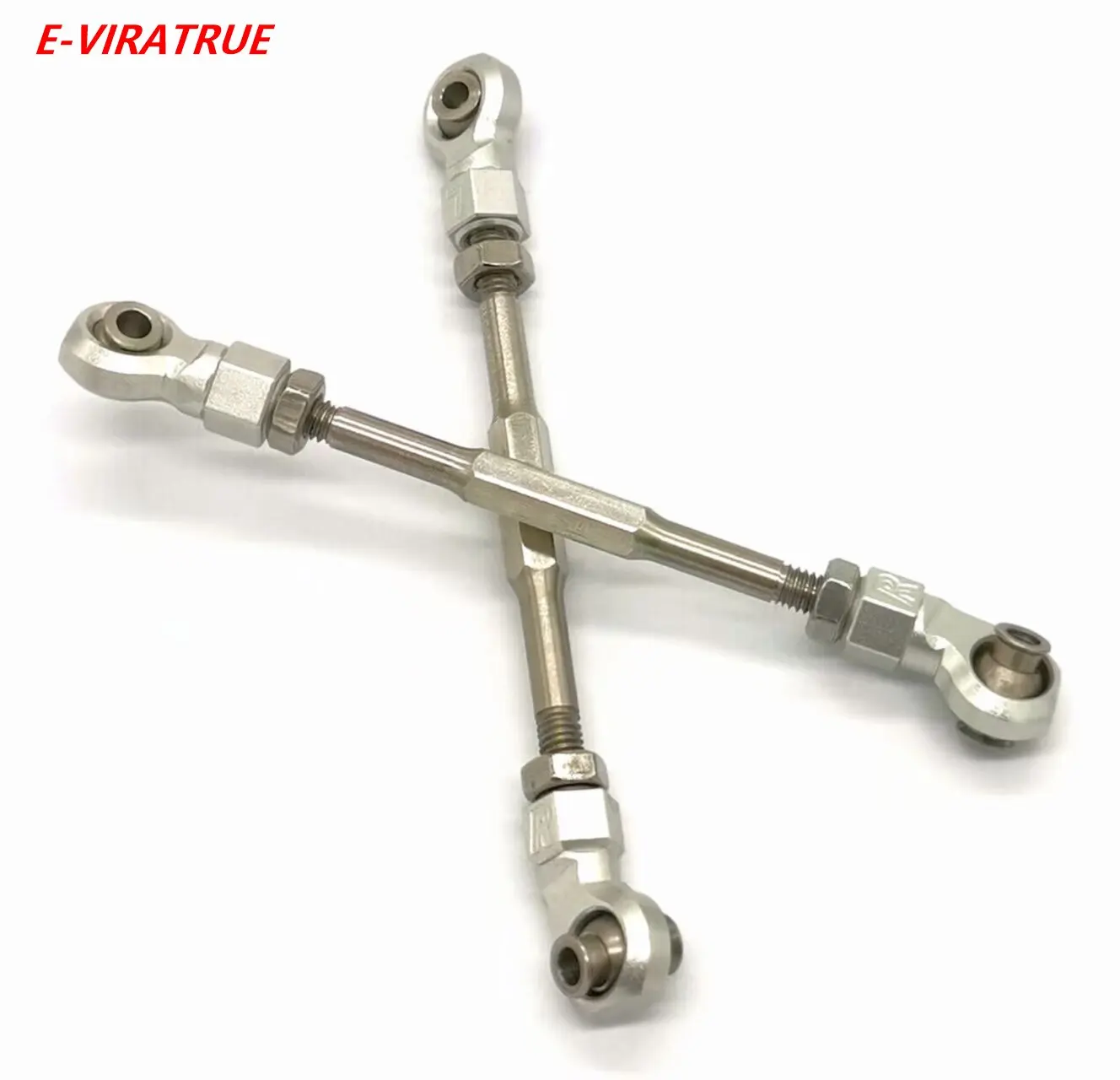 

E-VIRATRUE 7075 алюминиевая регулируемая передняя рулевая тяга для Losi RZR Rey/Losi Baja Rey 1/10 2 шт.