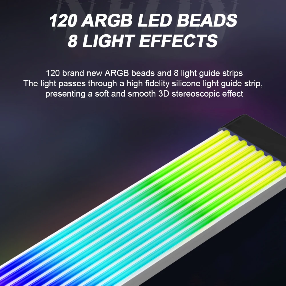 Câbles PC de synchronisation ARGB 5V 3 broches, câble d'extension d'alimentation de carte mère 8/24 broches, bande lumineuse LED Flexible, Kit de bricolage pour alimentation d'ordinateur