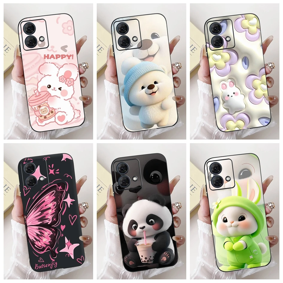 For Motorola Moto G84 5G Case XT2347 XT2347-1 Shockproof Cover Lovely Cartoon Rabbit Soft Silicone Funda For Moto G84 G 84 Pouch