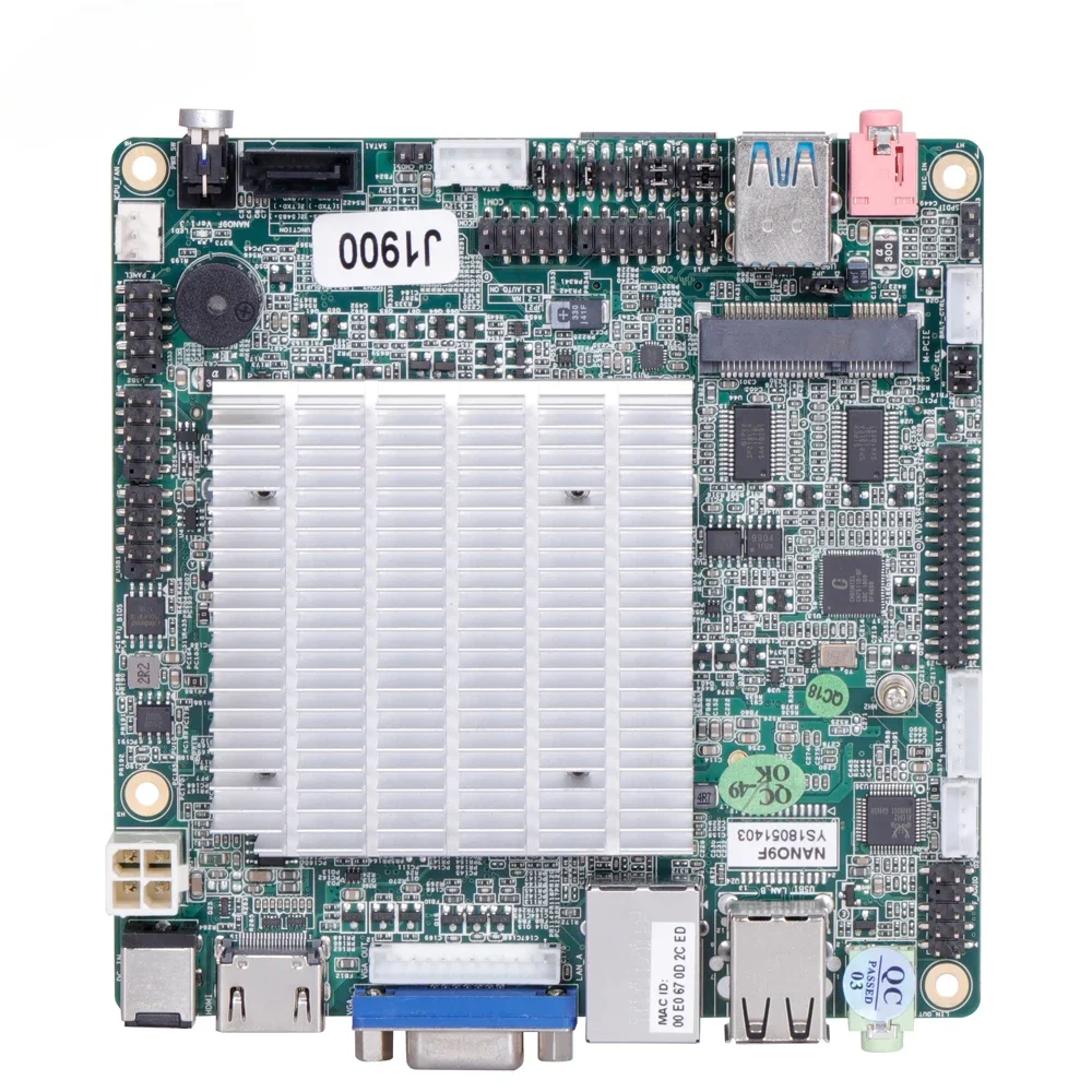 

Quad Cores 2.42GHz J1900 CPU 10000M LAN 2.41 5G Wifi Embedded NANO-ITX wholesale motherboard 1*SATA 1*MSATA NANO9F