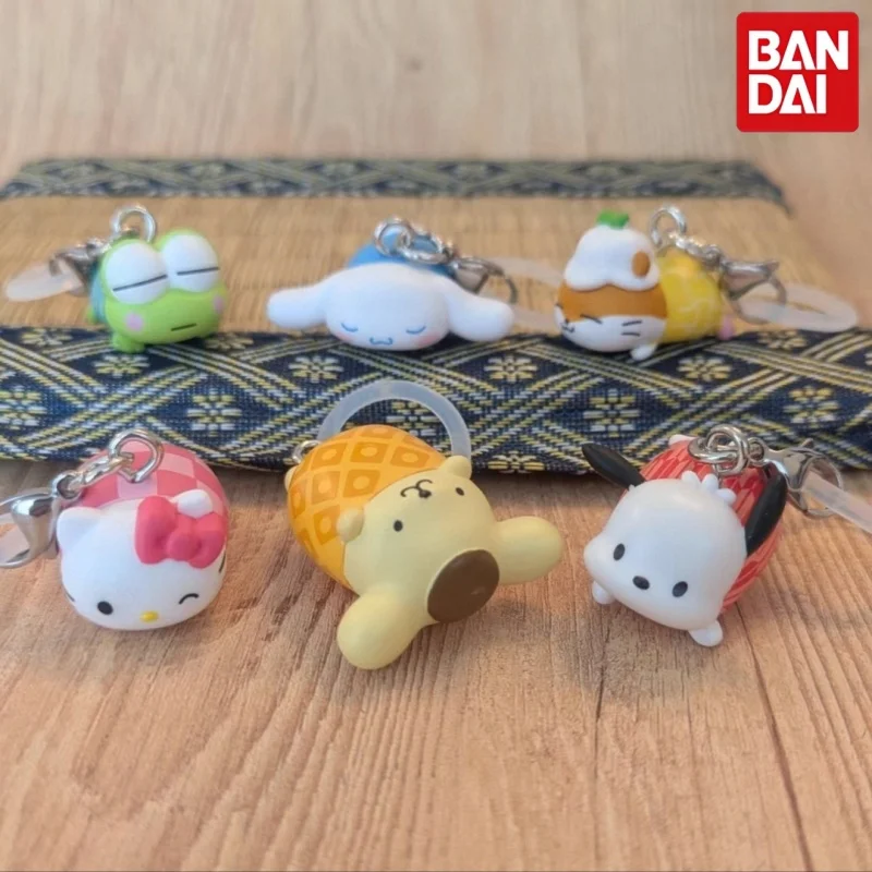 

Bandai Sanrio Characters Gashapon Japanese Keychain Hello Kitty Cinnamoroll Pompompurin Keroppi Pochacco Pendant Bag Charms