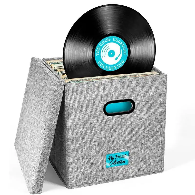 

Vinyl Record Carrying Box Professional Safe Storage Cases Dustproof Travel Cases With Lid Storage Crate For 12 Inch Albums