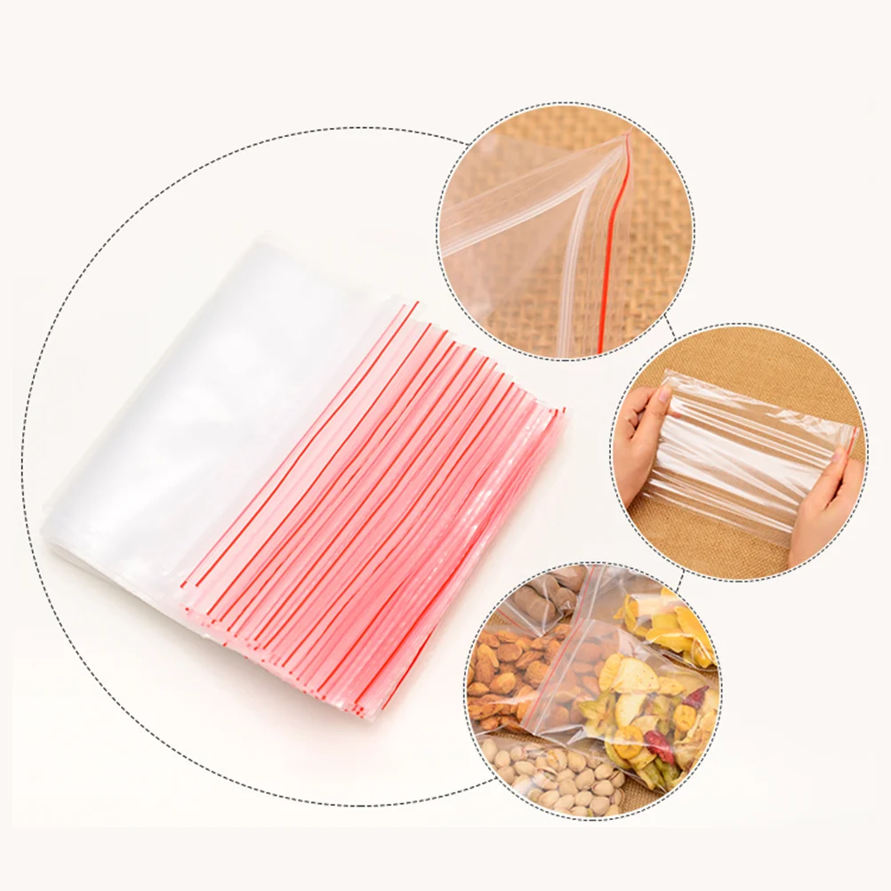 

500 Pcs Transparent Dispenser Bag Reclosable Storage Bags Accessories Small Cellophane Zipper Sealing