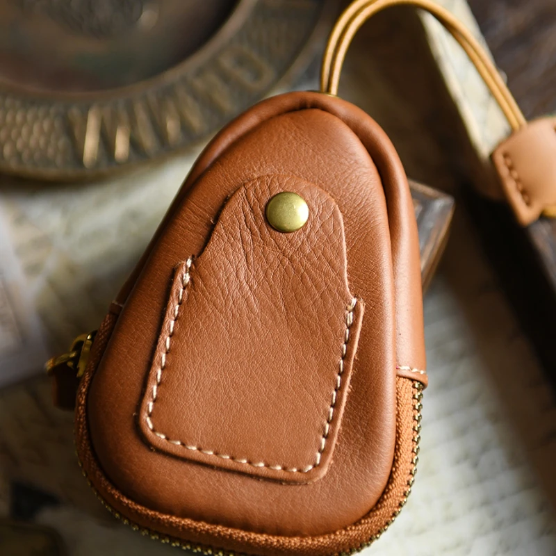 Premium Lederen Sleutelzak Unisex Auto Keycard Case Home Rits Lock Pick-Houder Handgemaakte Puur Bont Functionele Elegantie