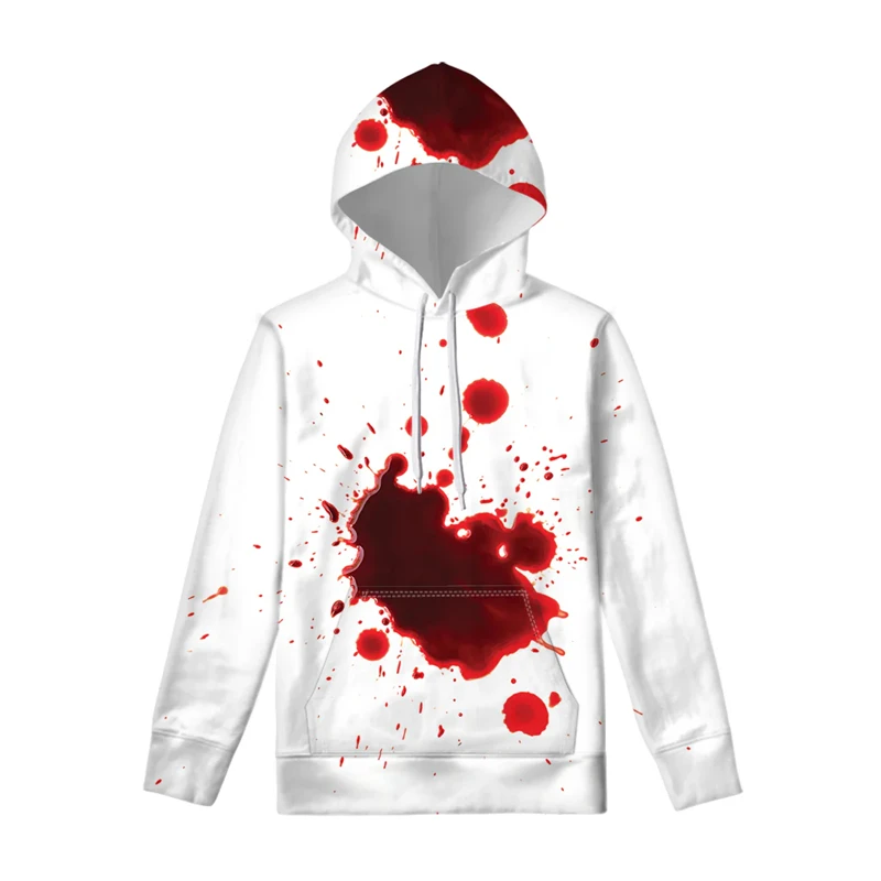 2024 New Autumn Boys Kids Funny Hoodies Blood 3D Printed Street Hip Hop Cool Designs Long Sleeve Sweatshirts Oversized Pullovers