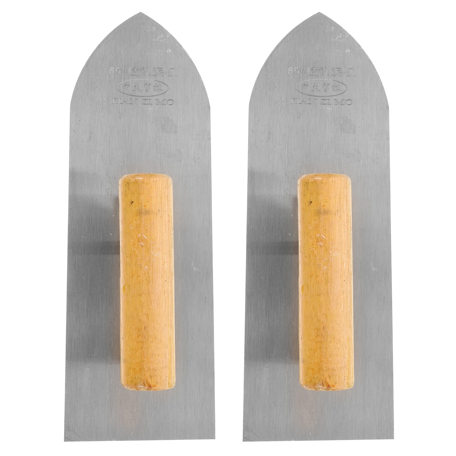 

2pcs Stainless Steel Drywall Smoothing Spatula Home Plasterboard Wallboard Smoothing Tool With Wood Handle Portable Metal