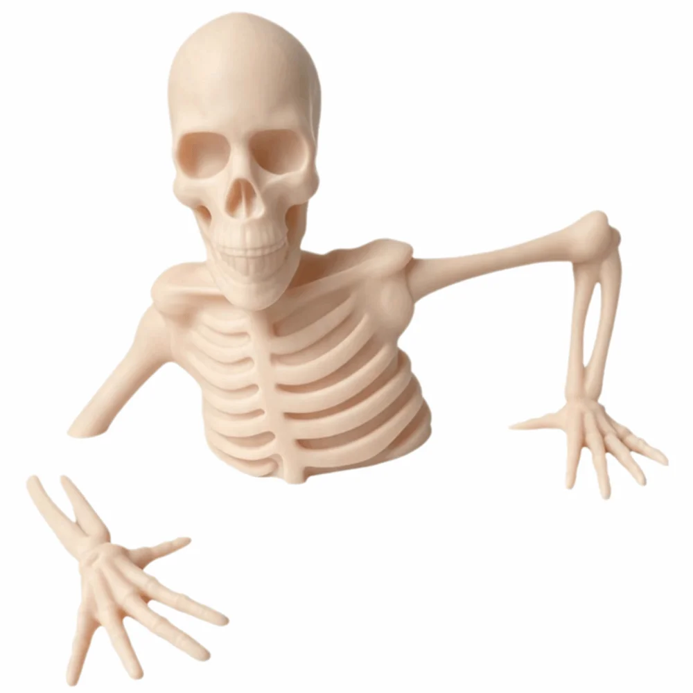 Vintage Half Body Skeleton Decoration Distressed Design Realistic Skeleton Ornament Simulated Skeleton Model Mini