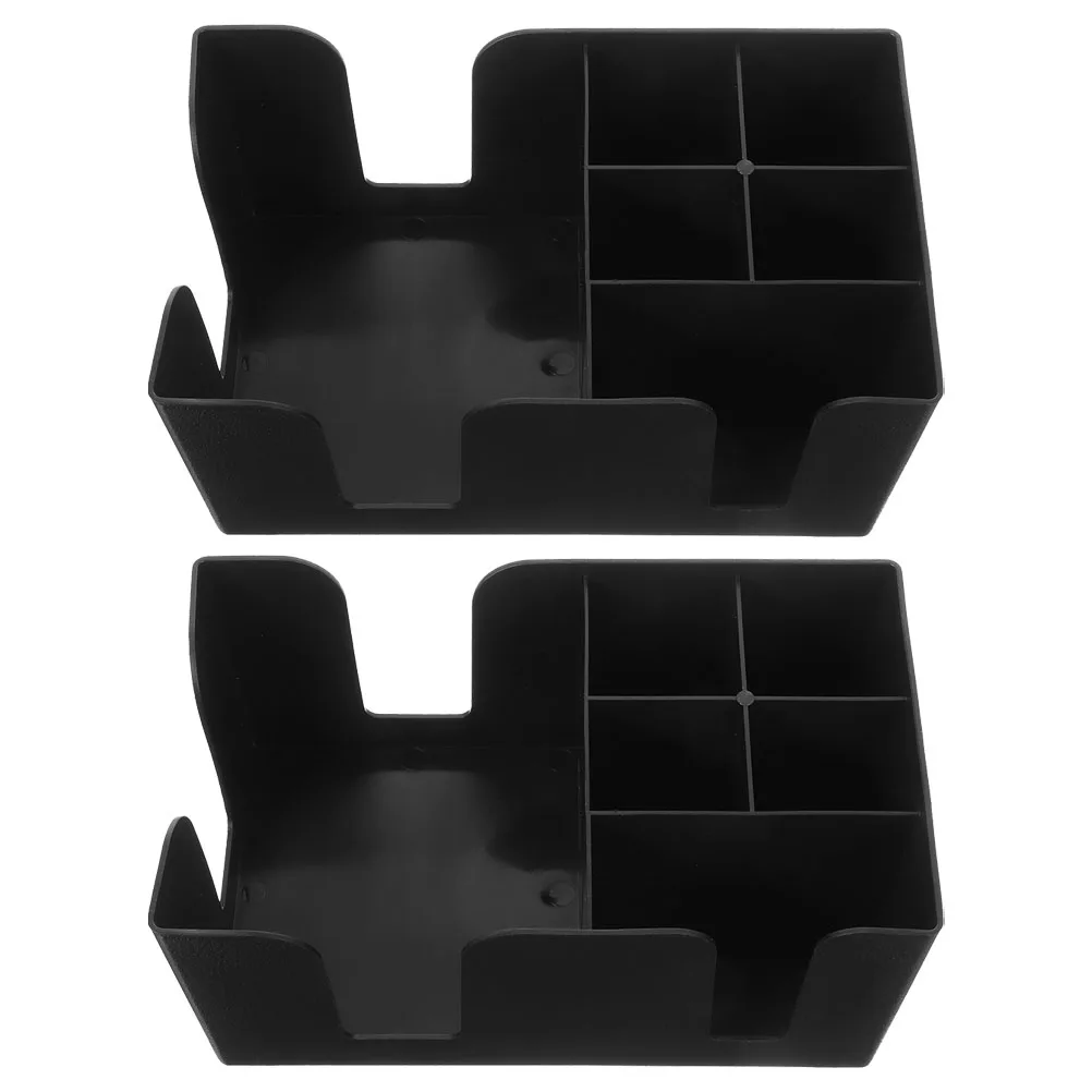 

2pcs Coffee Bar Organizer Box Countertop Storage Sugar Packet Holder Tea Bag Dispenser Desktop Condiment Organizer Cup Stirrer