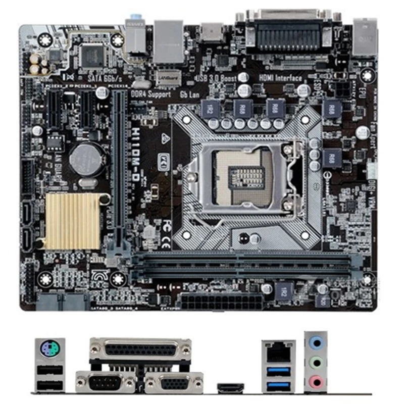 For Intel H110 H110M-D motherboard Used original LGA1151 LGA 1151 DDR4 32GB M.2 NVME USB3.0 SATA3 Desktop Mainboard