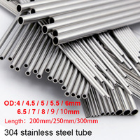 304 Stainless Steel Capillary Pipe Metal Tubes Fitting OD4mm 4.5mm 5mm 5.5mm 6mm 7mm 8mm 8mm 9mm 10mm 11mm Length 250mm 500mm