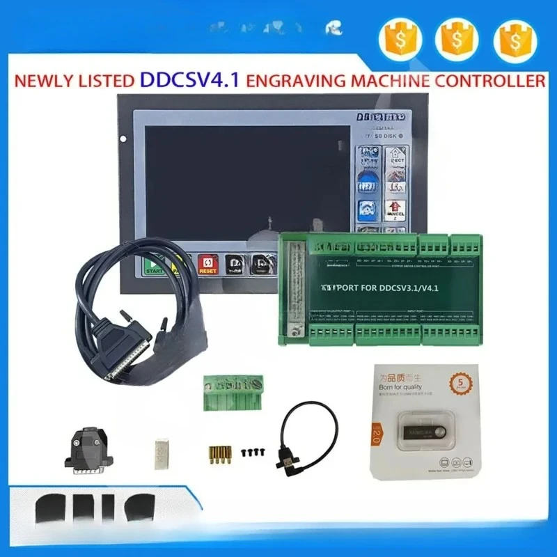 The Latest DDCSV3.1 Upgrade DDCS V4.1 3/4 Axis Independent Offline Machine Tool Engraving And Milling CNC Motion Controller