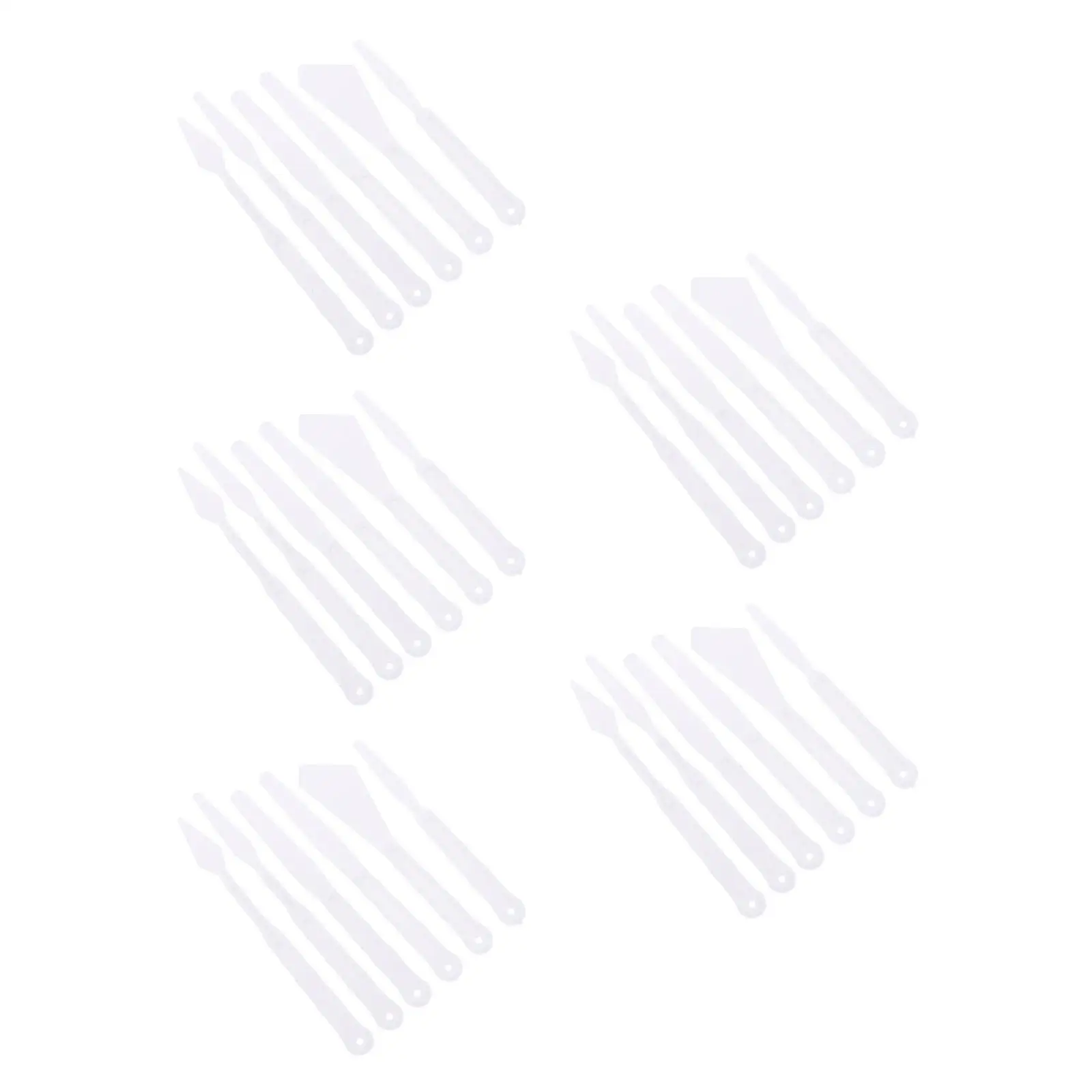 

30 Pcs Scrapers White Plastic Shovel Oil Color Mixing Spatula For Painting Spatula Palette Knife Tools Supplies