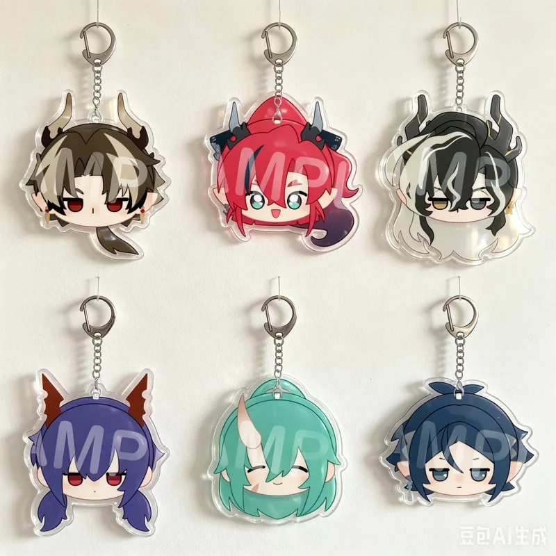 Destroy It All And Love Me In Hell 6cm Wang Chong Yue Acrylic Key Chains Bag Decorations Character Merchandise Festivals Gifts