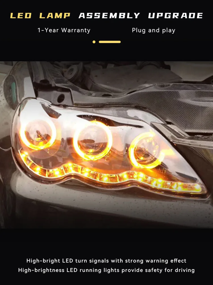 

Car Lights For Toyota Mark X Reiz 2005-2009 Headlight Upgrade DRL Front Lamp Highlight Full LED Projector Lens Accessories