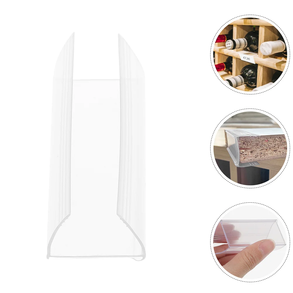 

60Pcs Price Tag Display Holder Transparent Shelf Label Holder for Retail Store Price Signs Supermarket Sign Stand