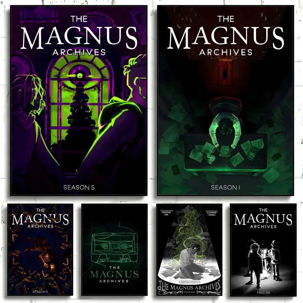 Podcast T-The M-Magnus A-Archives Poster Self-adhesive Art Waterproof Paper Sticker Coffee House Bar Room Wall Decor