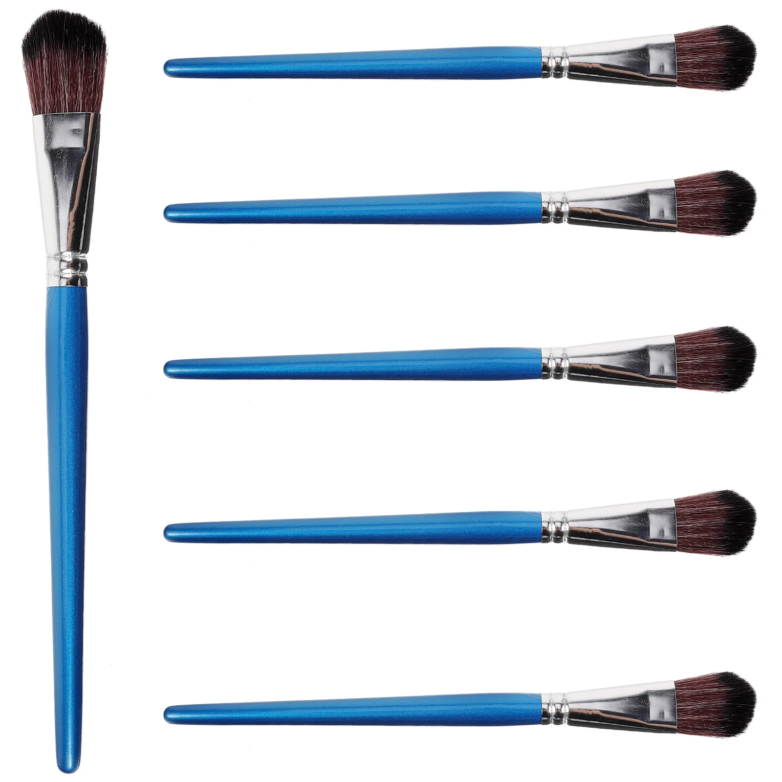 6 Pcs Painting Pen Brushes for Artist Wooden Handle Bulk Small Detail Nylon Student