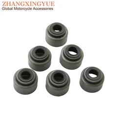 6pc YBR250 YP250 Majesty250 Valve Oil Seal For Yamaha SR125 TW125 TW200 VP250 X- City 250 YP Majesty X- Max 250 5H0-12119-00