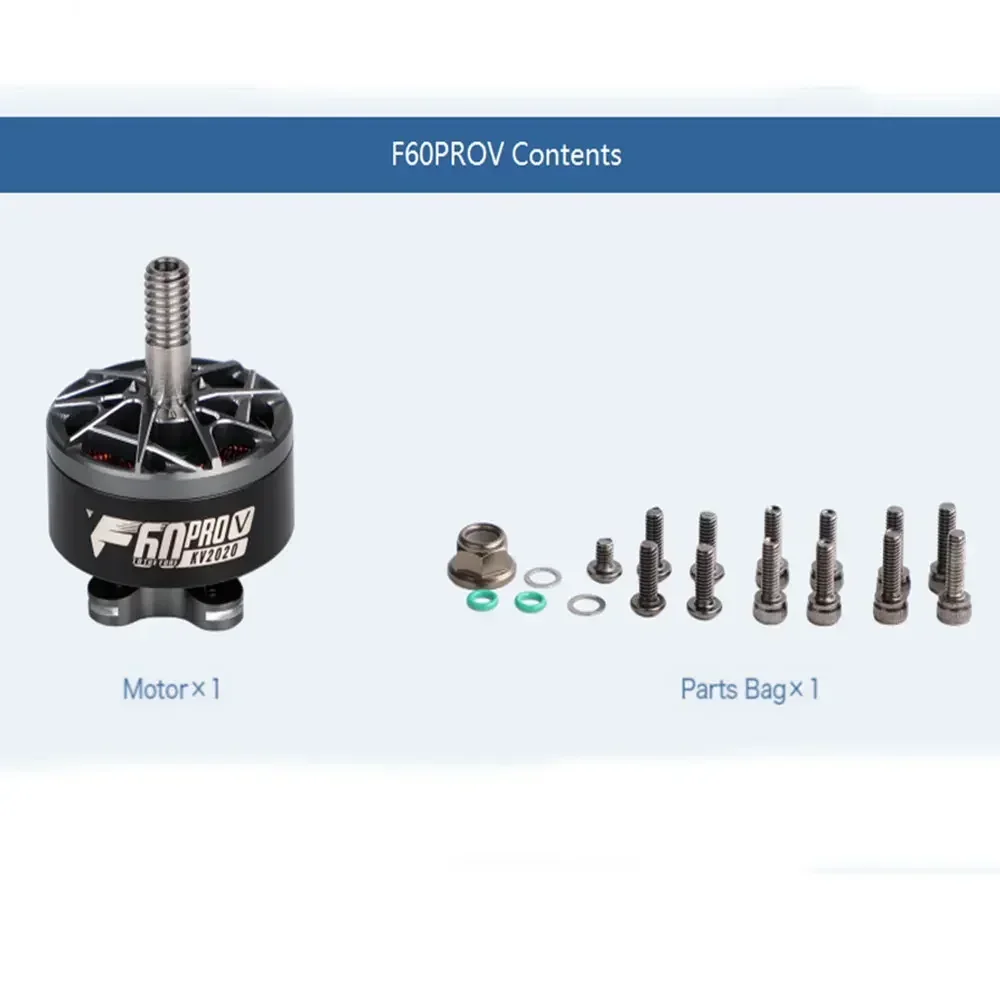 T-Motor or T-Hobby F60 PRO V 1750/1950/2020/2550KV Brushless Motor - 4mm Titanium Shaft for 5-6S FPV Racing & Freestyle Drones