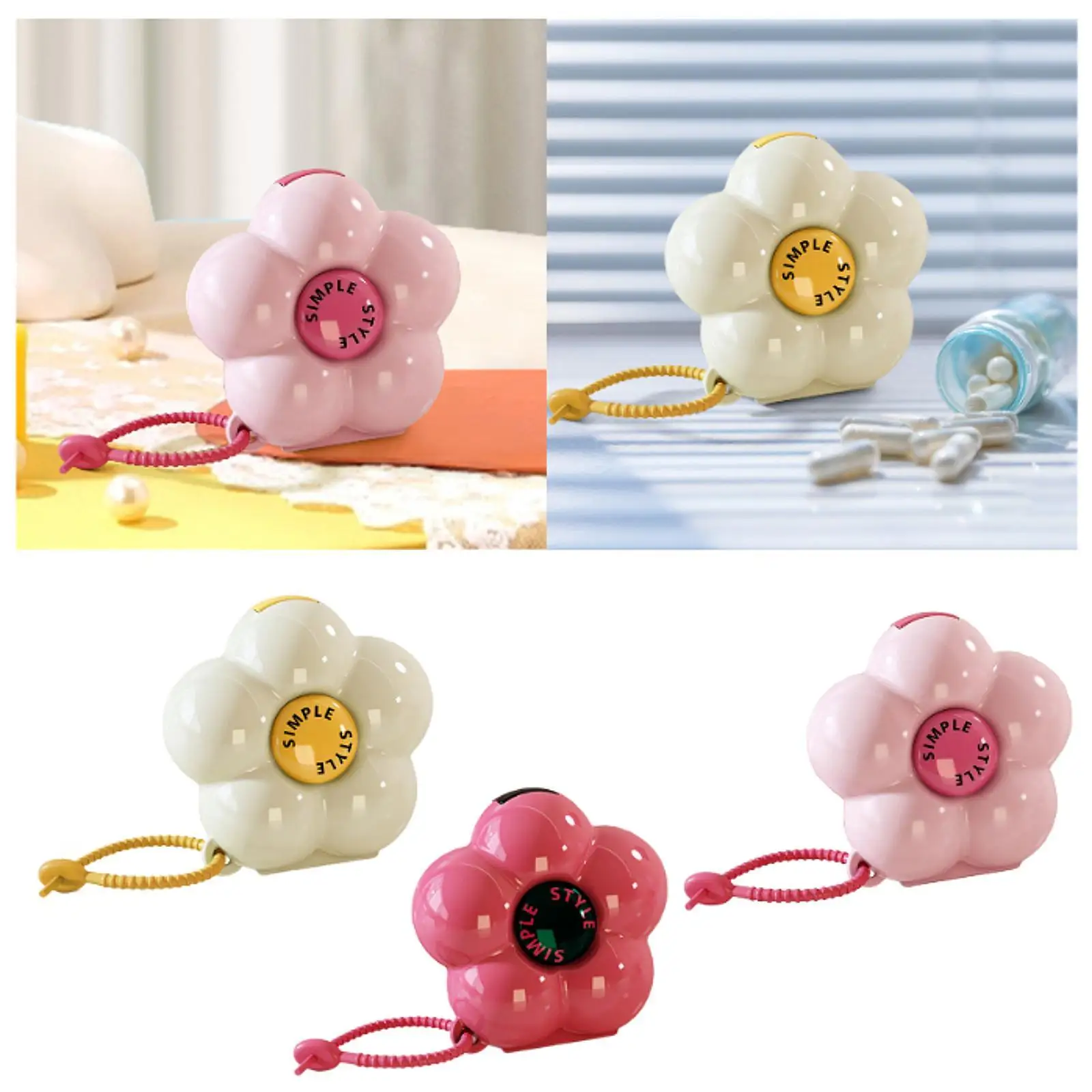 

Jewelry Case Earring Ring Case with Grid Portable and Lanyard Multifunctional Storage Box for Teacher Mom Wife Friends