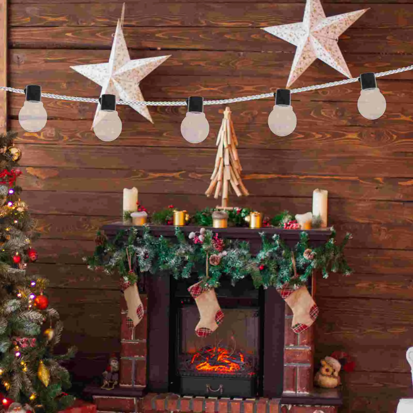 20 Pcs String Light Bulbs Small Globe Decor LED Empty Decoration Plastic Lamp Decors Lights